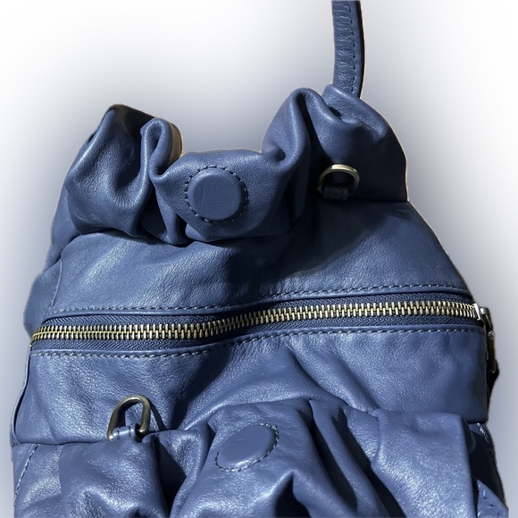 HOBO Leather Satchel Purse Bag New Condition Sage Blue Color - Picture 5 of 9